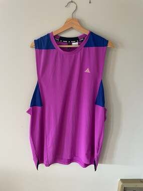 Adidas Sunglass Pack Training Sleeveless Tank Top Purple/Blue